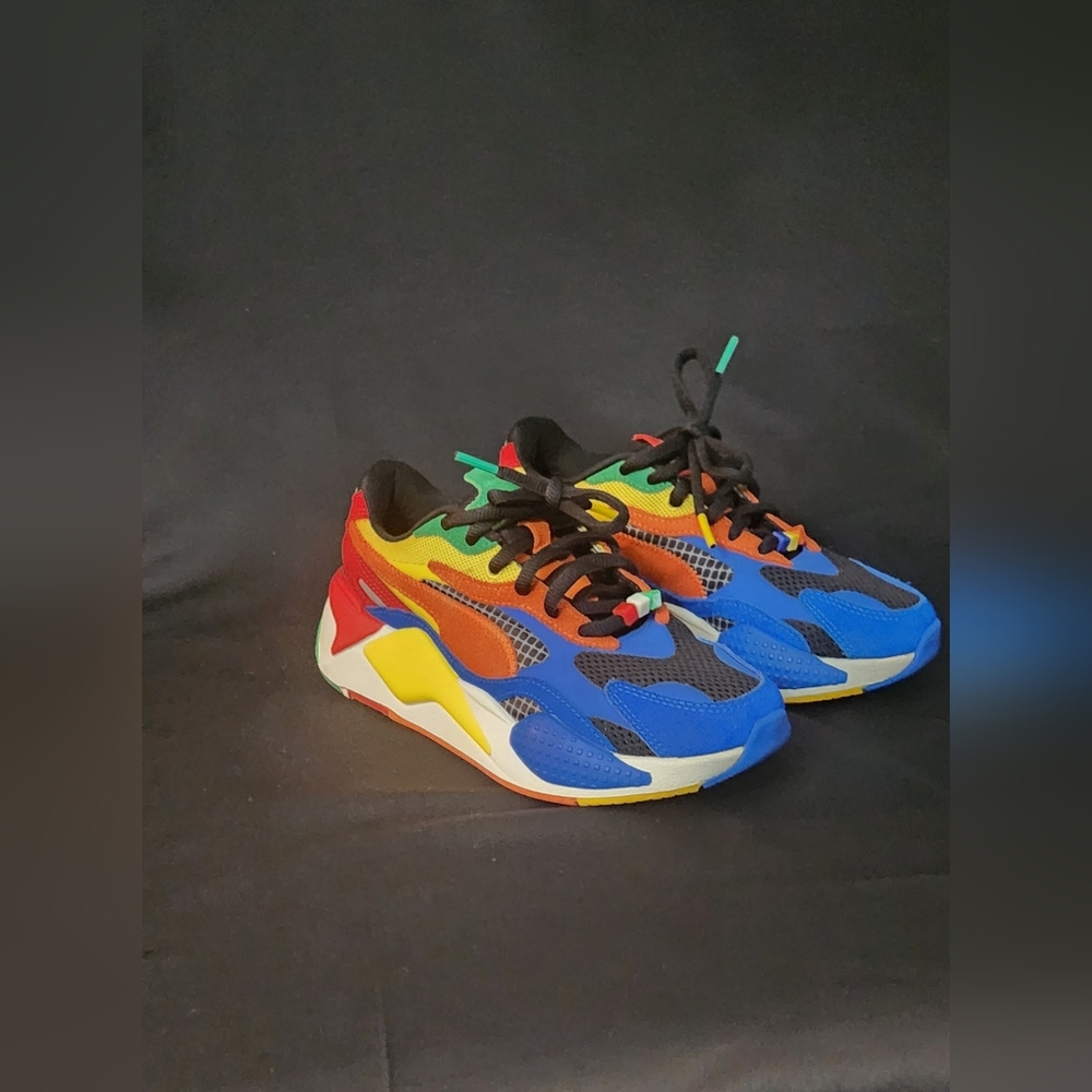 Puma RS-X3 Rubik's Cube Sneakers in Palace Blue-High Risk Red Size EUR 37 - Picture 8 of 16